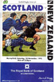 Scotland v New Zealand 1993 rugby  Programmes